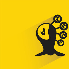 monster character on yellow background