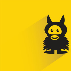 monster character on yellow background