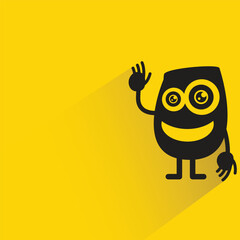 monster character on yellow background