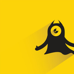 monster character on yellow background