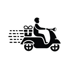 Bike, delivery, rider icon