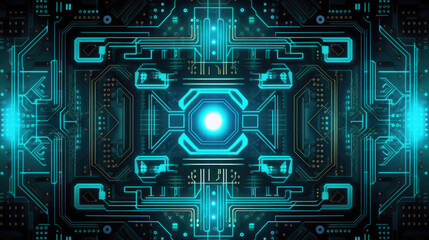 Fototapeta premium An electronic circuit board, HD, Background Wallpaper, Desktop Wallpaper