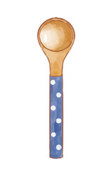 spoon cartoon watercolor