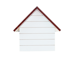 wooden house on transparent background