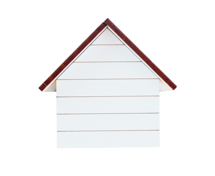 wooden house on transparent background