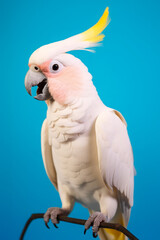 Very cute Cockatoo in nature, national geography, Wide life animals. AI Generated.
