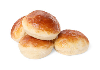 Tasty scones prepared on soda water isolated on white