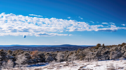 Imagine a picturesque scene under a pale blue sky, HD, Background Wallpaper, Desktop Wallpaper