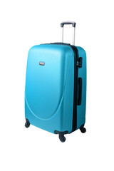 blue suitcase isolated on transparent background