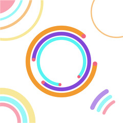 circle round colors stripe stroke vector