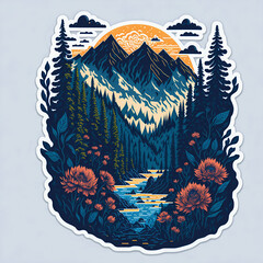 Enchanting Sunrise: A Digital Forest Painting!