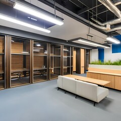 218 A modern innovation hub with co-working spaces, incubator programs, and collaborative platforms, fueling entrepreneurship and technological advancements5, Generative AI - obrazy, fototapety, plakaty