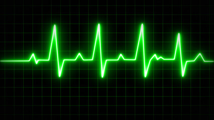 Vector Illustration ECG Heartbeat Display. Heart beat. Electrocardiogram. One pulse line. ECG heartbeat monitor, cardiogram heart pulse line wave. Electrocardiogram medical background.