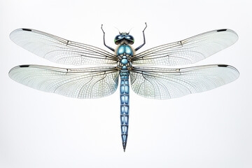 illustration of a dragonfly on a white background, generative ai