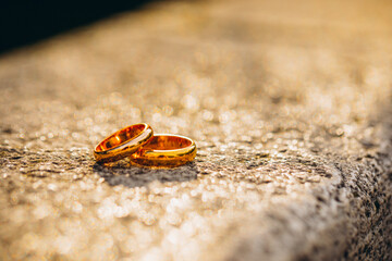 Wedding golden rings. 