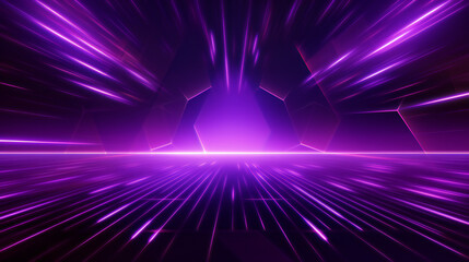 Purple Neon Abstract Background. Generative Ai
