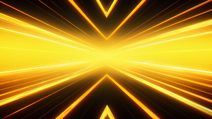Yellow Abstract Neon Background. Generative Ai