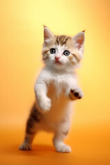 Very cute Manx in nature, national geography, Wide life animals. AI Generated.
