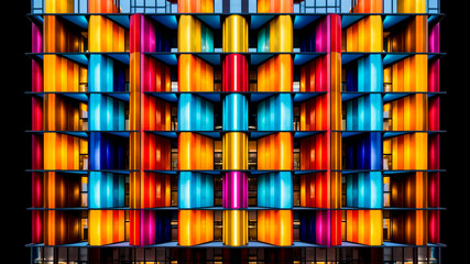 Colorful abstract background of a multi-storey building.
