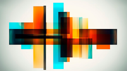 Colorful Rectangular Patterns. Abstract Artwork, Digital Design, Geometric Composition.