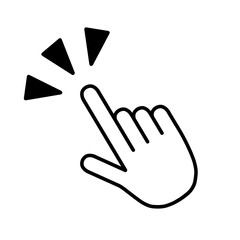 指さし　アイコン　記号　サイン タッチ　ワンポイント