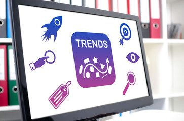 Trends concept on a computer screen