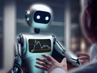 Personal investment consulting provided by a robo-advisor. Generative AI - 623001546