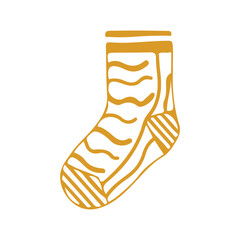 hand drawing socks vector design, brightly colored on white background perfect for christmas celebration.