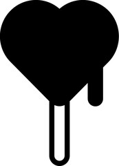 Ice cream glyph icon. Sweets icon simple style.