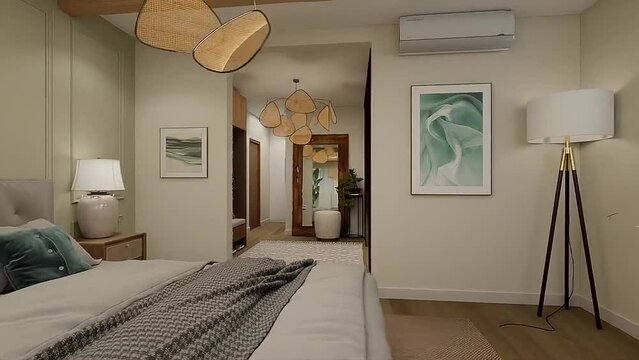 efectos de iluminaci&oacute;n en restaurante moderno de estilo industrial tropical 