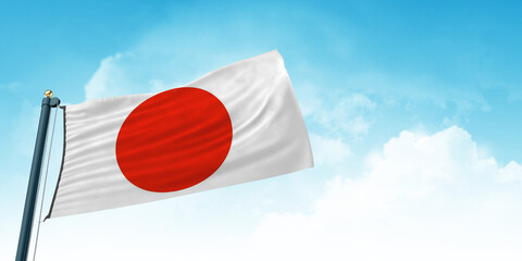 japanese flag with a sky