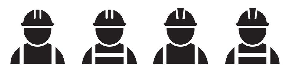 Vest and helmet construction safety icon, vector illustration