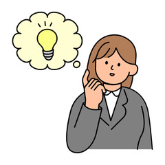  Office Employee Thinking an Idea.