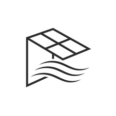 air ventilation icon vector element design template