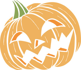 pumpkin head20 solid color clipart for halloween party celebration and decoration