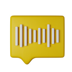 voice recognition 3d icon illustration