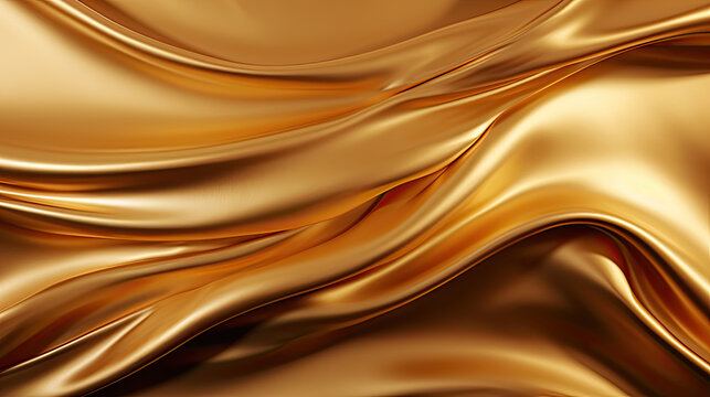 Elegant luxury gold silk satin background © Sasint