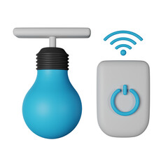 light control 3d icon illustration