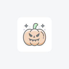 Scary Hallow Pumpkin Awesome Filled Icon