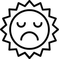 Sun line icon. Weather icon simple style.