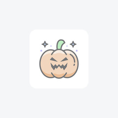 Scary Hallow Pumpkin Awesome Filled Icon