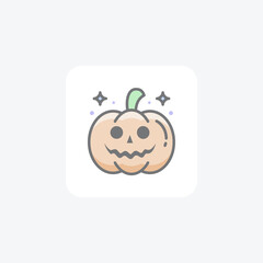 Scary Hallow Pumpkin Awesome Filled Icon