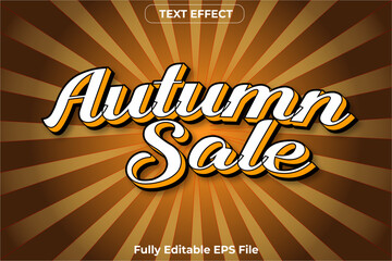 Autumn Sale Text Effect Design in 3D with fully editable font