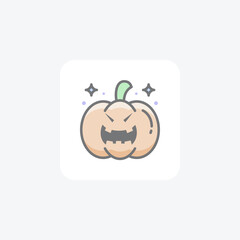 Scary Hallow Pumpkin Awesome Filled Icon