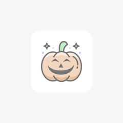 Scary Hallow Pumpkin Awesome Filled Icon