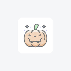 Scary Hallow Pumpkin Awesome Filled Icon