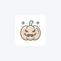 Scary Hallow Pumpkin Awesome Filled Icon