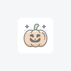 Scary Hallow Pumpkin Awesome Filled Icon