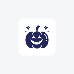 Scary Hallow Pumpkin Glyph Icon