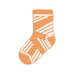 hand drawing socks vector design, brightly colored on white background perfect for christmas celebration.